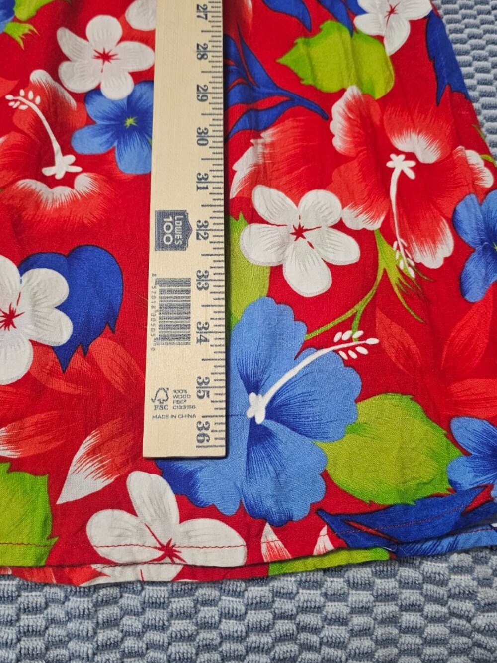 Unbranded Beach Vacation Floral Red Blue White Smoched Elastic Dress - Size Smal - Picture 5 of 5
